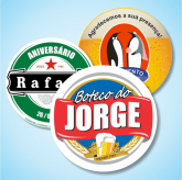 500 Bolachas de chopp personalizadas