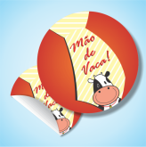 Adesivo "Mão de vaca" 4 x 4 cm - 25 unidades